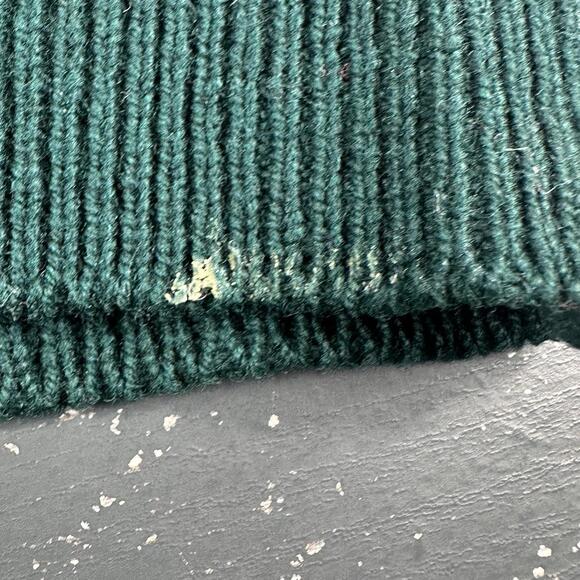 VTG LL Bean Sweater Vest Mens MT Deep Teal Green Tight Knit Lambs Wool Scotland - Picture 6 of 6
